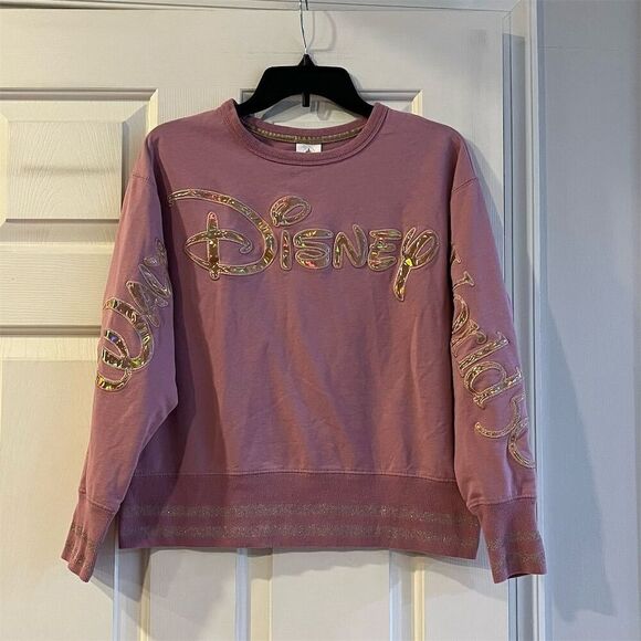 Disney Women's Pink 50th Anniversary Pullover Sweatshirt Size M - Picture 1 of 11